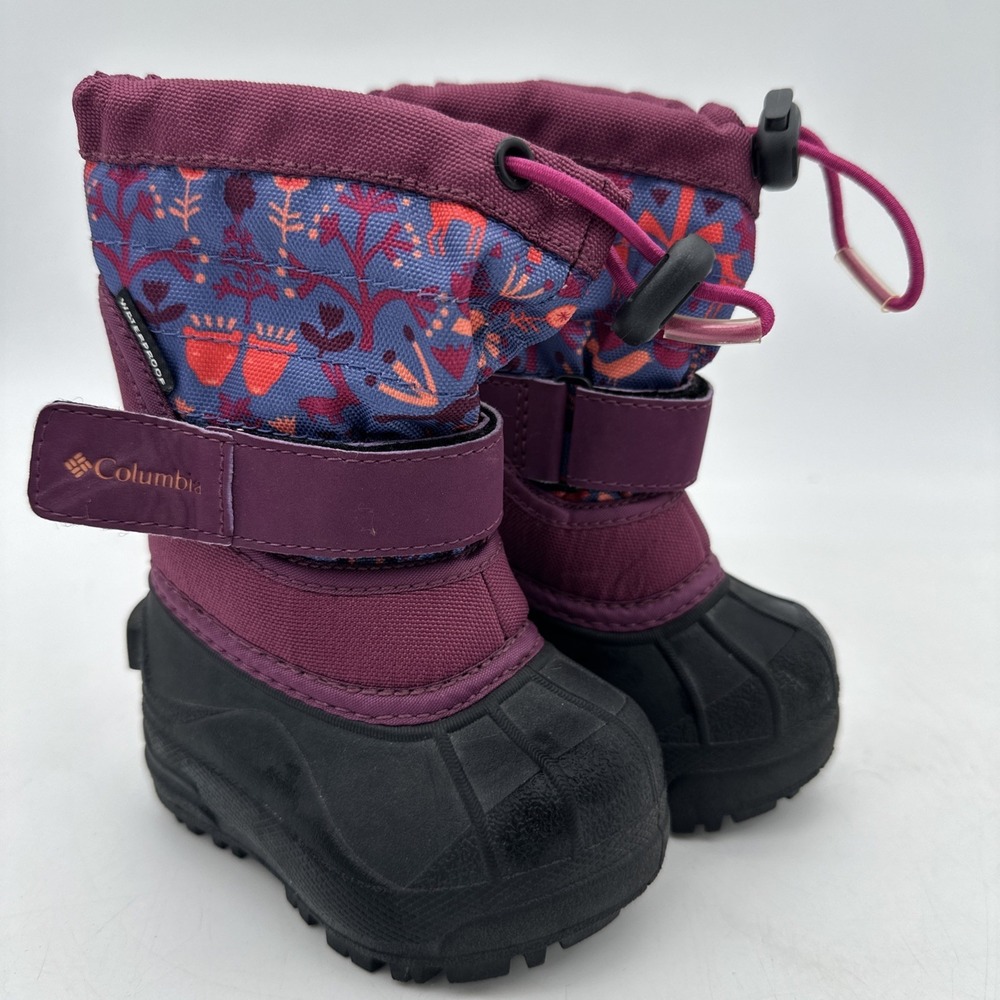 Columbia Toddler Printed Twin Tundra Waterproof Snow Boots - SZ 4